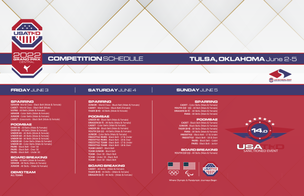 2022 Grand Prix Tulsa Schedule Graphic